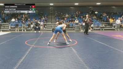 113 lbs Round Of 128 - Cole Lemberg, IL vs Ace Chittum, TN