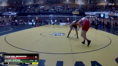 285 lbs Cons. Round 4 - Tyson Irby-Brownson, Western Colorado vs Hayden Simpson, Oklahoma State Unattached