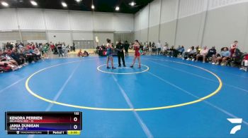 132 lbs Placement Matches (8 Team) - Kendra Perrien, Oklahoma Red vs Jania Dunigan, Texas Blue