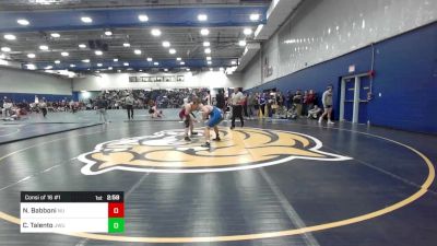 157 lbs Consi Of 16 #1 - Noah Babboni, Norwich vs Caiden Talento, Johnson & Wales