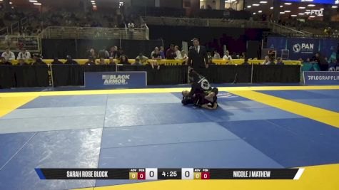 Nicole J Mathew vs Sarah Rose Block 2025 Pan Jiu Jitsu IBJJF Championship