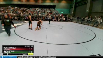 175 lbs Cons. Round 2 - Ryan Marinas, West Park vs Jack Snyder, Sunnyslope