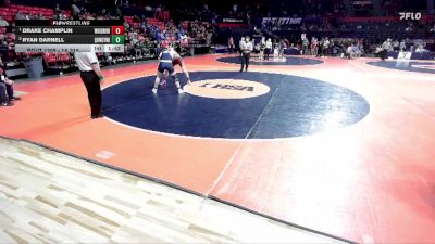 1A 215 lbs Quarterfinal - Drake Champlin, Wood River (East Alton-W.R.) vs Ryan Darnell, Quincy (Notre Dame)