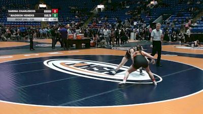 130 lbs Cons. Round 2 - Madison Heneks, Machesney Park (Harlem) vs Sabina Charlebois, Minooka