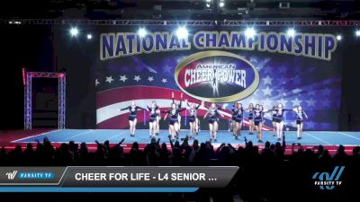 Cheer for Life - L4 Senior Coed [2022 L4 Senior Coed - D2 Day 2] 2022 American Cheer Power Columbus Grand Nationals