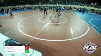 61 lbs Round Of 16 - Sascha Trujillo, Bison Takedown Club vs James Cooper, Bristow Youth Wrestling