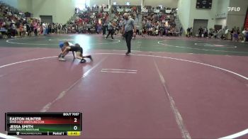 65 lbs Cons. Semi - Easton Hunter, River Rats Wrestling Club vs Jessa Smith, Arab Youth Wrestling