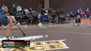 149 lbs Quarterfinal - Calvin Rowan, Case Western Reserve vs Isaac Hawkins, Trine