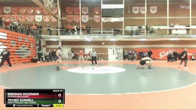 160 lbs Quarterfinal - Brennan Mcgowan, Jackson High School vs Teysen Gunnell, North Fremont High School