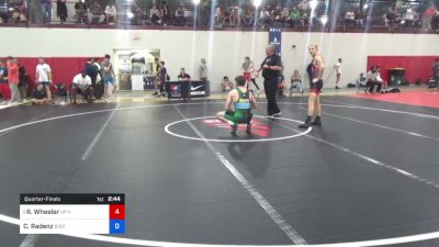 72 kg Quarterfinal - Ryan Wheeler, UP Vikings Wrestling Club vs Clay Radenz, Bison Wrestling Club