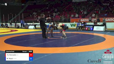 65kg Quarterfinal - Nathan Hunyady, Guelph WC vs Mustafa Nasir, Canadian Mal Wrestling