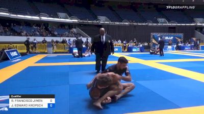 JOSEPH EDWARD KROPSCHOT vs ROBERTO FRANCISCO JIMENEZ 2019 World IBJJF Jiu-Jitsu No-Gi Championship