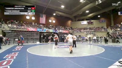 1A 215 lbs Quarterfinal - Tyson Wheeler, Monticello vs Kashton Arrowchis, Altamont