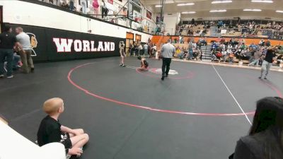 73-79 lbs Round 3 - Roxy White, Thermopolis Middle School vs Oakley Pedraza, Worland Middle School