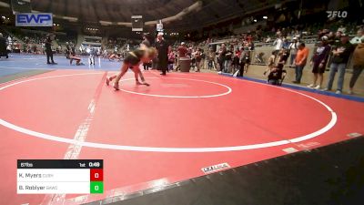 67 lbs Final - Keegan Myers, Cushing Tigers vs Brennon Roblyer, Broken Arrow Wrestling Club