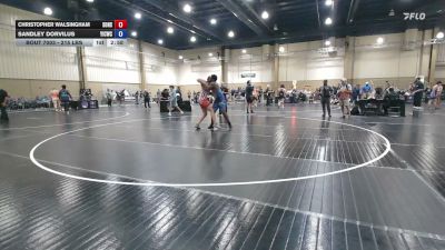 215 lbs Quarterfinal - Christopher Walsingham, Sons Of Thunder, FL vs Sandley Dorvilus, Youth Impact Center Wrestling Club