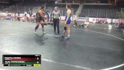 W 200 lbs Round 3 (3 Team) - Tilisa Matakaiongo, Utah vs Makayla Rivera, Kansas