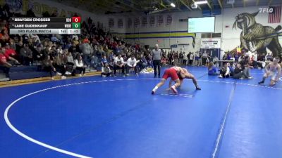 165 lbs 3rd Place Match - Lane Gudenkauf, West Delaware, Manchester vs Brayden Crosser, Dallas Center-Grimes