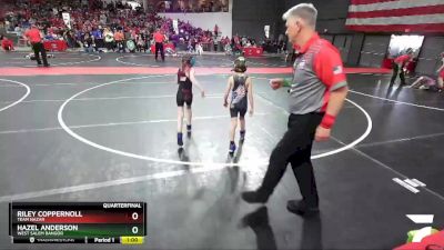 55 lbs Quarterfinal - Hazel Anderson, West Salem Bangor vs Riley Coppernoll, Team Nazar