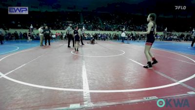 91 lbs Consi Of 4 - Rowdie Peck, Hinton Takedown Club vs Millie Rumsey, Pawhuska Elks Takedown