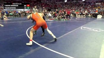 1A-190 lbs Champ. Round 2 - Mason Anderson, Manson Northwest Webster vs Blake Myrtue, Ridge View