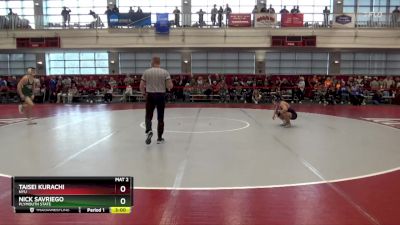 133 lbs Champ. Round 2 - Nick Savriego, Plymouth State vs Taisei Kurachi, NYU