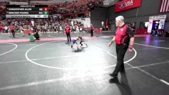 51 lbs 1st Place Match - Christopher Allen, Oconomowoc Wrestling Club vs Brecken Phares, Team Nazar Training Center