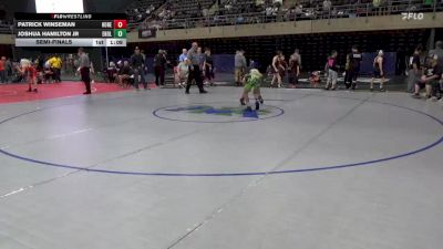 100 lbs Semifinal - Patrick Winseman, Honeoye Falls vs Joshua Hamilton Jr, Enola