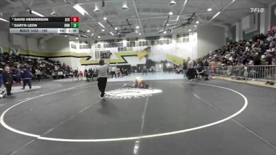190 lbs Semifinal - David Henderson, Scripps Ranch vs Daryn Leon, Brawley