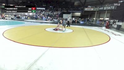 Girls 2A 135 lbs Cons. Round 2 - Valerie Rico, Aberdeen (Girls) vs Olivia Sully, Mark Morris (Girls)