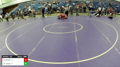 14U Boys - 155 lbs Quarters - Gavin Brown, Contenders Wrestling Academy vs Nicolas Cope, Monroe Central Wrestling Club