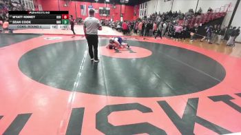 285 lbs Cons. Round 4 - Wyatt Kinney, Rockton (HONONEGAH) vs Sean Cook, Niles (NOTRE DAME)