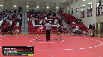147 lbs Semifinal - Gavin Edwards, Corner vs Carson Jones, Hewitt Trussville Middle School