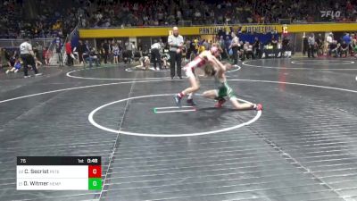 75 lbs Rd 1 - Consi Of 32 #2 - Chase Secrist, Peters Township vs Dane Witmer, Hempfield
