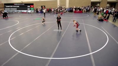 12U - 86 lbs Champ. Round 1 - Bode Hutchinson, Grand Rapids Screaming Yetis Wrestling Club vs Jace Foslien, West Central Wrestling Club