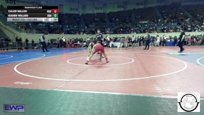 123 lbs Round Of 16 - Caleb Miller, Fort Gibson Youth Wrestling vs Kaden Willms, Kingfisher YellowJackets