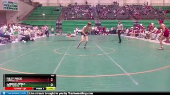 150 lbs Quarterfinals (8 Team) - Carter Amick, West Forsyth vs Riley Price, Lowndes