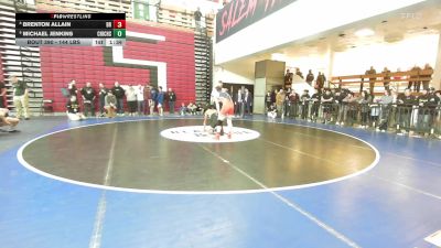 144 lbs 5th Place - Brenton Allain, Bridgewater-Raynham vs Michael Jenkins, Chicopee