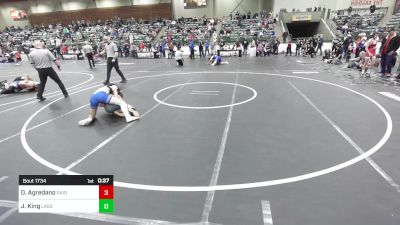 116 lbs Consi Of 8 #2 - Daniel Agredano, Raider WC vs Jeremiah King, Lassen Wrestling Association