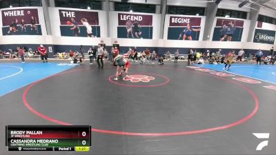 100 lbs Round 3 - Cassandra Medrano, Lightning Wrestling Club vs Brody Pallan, 3F Wrestling