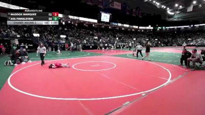 60 lbs Champ. Round 2 - Maddox Marquez, FSJ3 vs Ava Finkelstein, IND2
