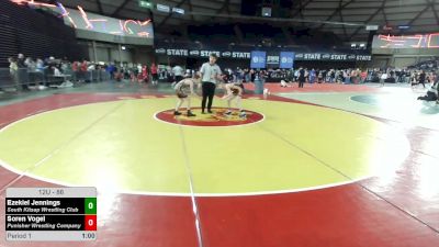 86 lbs Cons. Quarters - Ezekiel Jennings, South Kitsap Wrestling Club vs Soren Vogel, Punisher Wrestling Company
