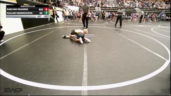 49 lbs Consi Of 8 #2 - Raelynn Traweek, Mojo Grappling Academy vs Kallum Hendrickson, OKC Saints Wrestling
