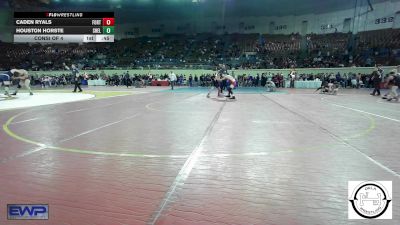 105 lbs Consi Of 4 - Caden Ryals, Fort Gibson Youth Wrestling vs Houston Horste, Shelton Wrestling Academy