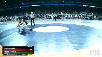 D4-106 lbs Cons. Round 2 - Kolton Burns, Decatur HS vs Vincent Finn, Tawas Area HS