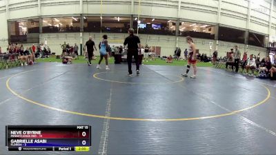 130 lbs Placement Matches (8 Team) - Neve O`Byrne, Pennsylvania Red vs Gabrielle Asabi, Florida