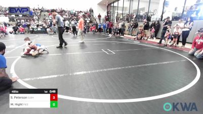 49 lbs Round Of 16 - Stetson Peterson, Cushing Tigers vs Masterson Hight, Piedmont