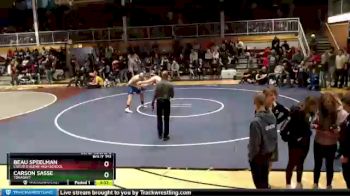 220 lbs Cons. Round 5 - Carson Sasse, Tonasket vs Beau Speelman, Coeur D`Alene High School