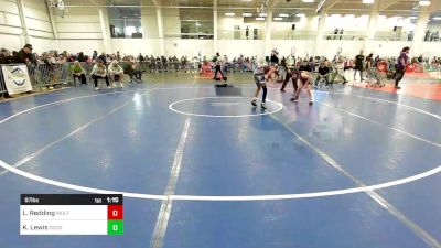 97 lbs Round Of 16 - Logan Redding, Wolfpack WC vs Kameron Lewis, Doughboys WC