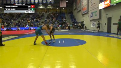 184 lbs Champ. Round 2 - Ryan Clink, Cal Poly vs Luke Harrison, Unattached-Sacramento City College